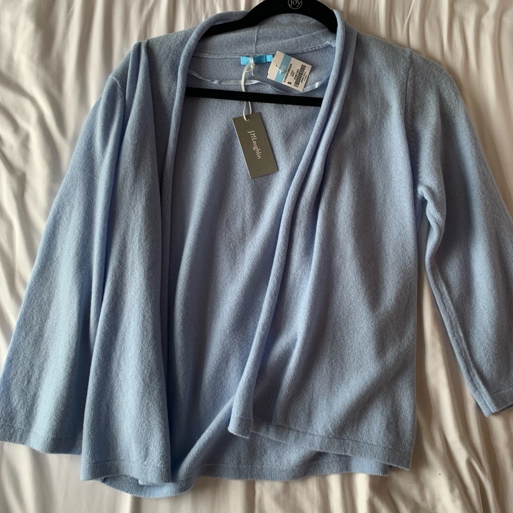 J. McLaughlin Baby Blue Cashmere Cardigan
